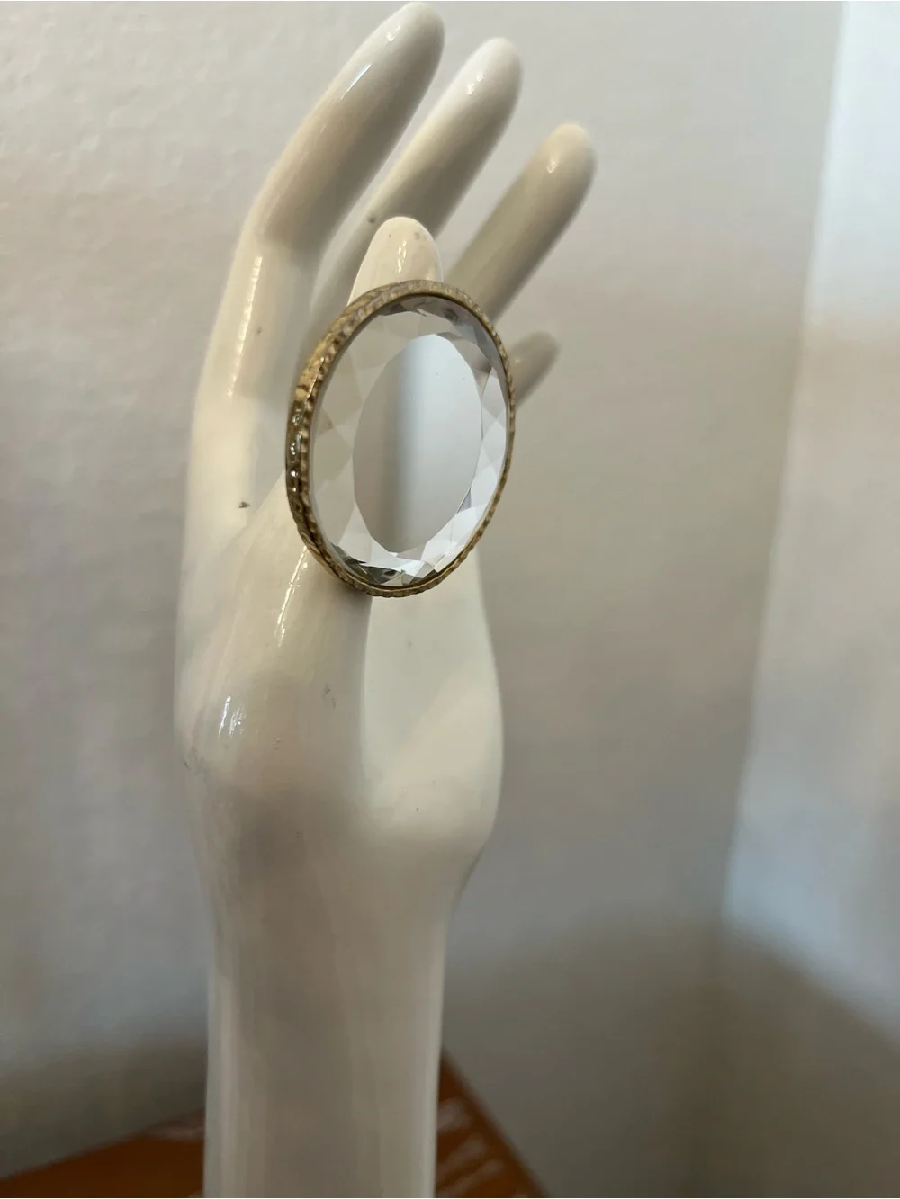 Gold-Tone Mirror Cocktail Ring - Women Jewelry